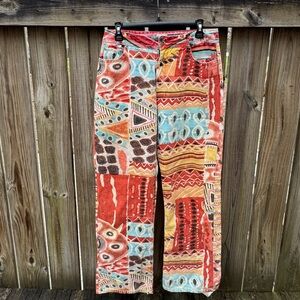 Chico's Multicolor Patterned Straight Leg Pants